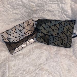 Geometric clutch & crossbody handbag